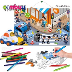 CB854658 CB886871-CB886873 - Theme painting kids education children jigsaw puzzles with car